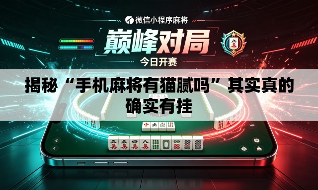 揭秘“手机麻将有猫腻吗”其实真的确实有挂