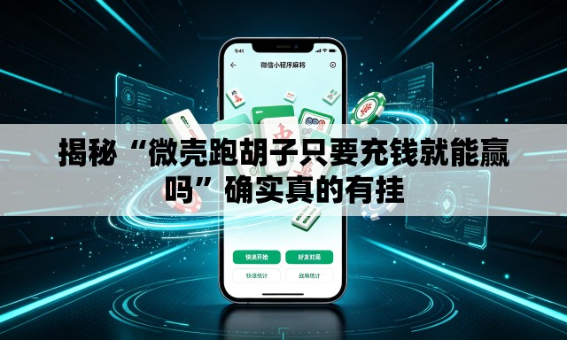 揭秘“微壳跑胡子只要充钱就能赢吗”确实真的有挂