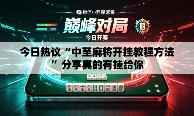 今日热议“中至麻将开挂教程方法”分享真的有挂给你