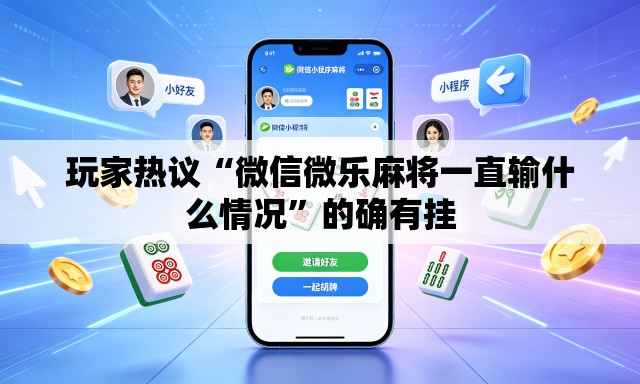 玩家热议“微信微乐麻将一直输什么情况	”的确有挂