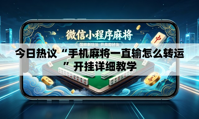 今日热议“手机麻将一直输怎么转运”开挂详细教学
