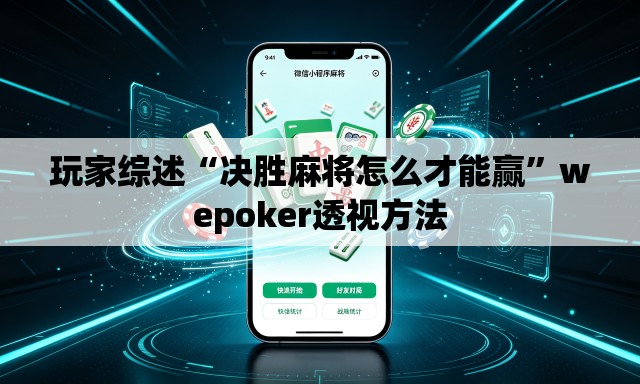 玩家综述“决胜麻将怎么才能赢”wepoker透视方法