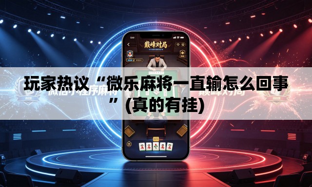 玩家热议“微乐麻将一直输怎么回事”(真的有挂)