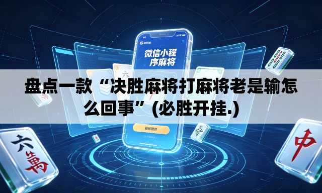 盘点一款“决胜麻将打麻将老是输怎么回事	”(必胜开挂.)