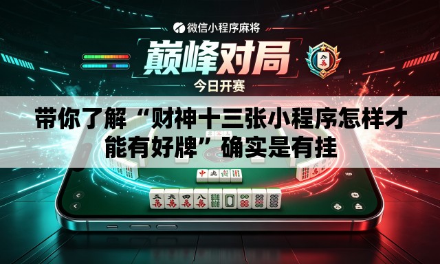 带你了解“财神十三张小程序怎样才能有好牌”确实是有挂