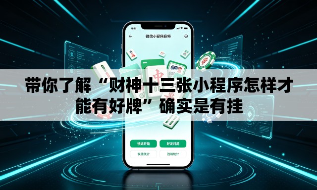 带你了解“财神十三张小程序怎样才能有好牌	”确实是有挂