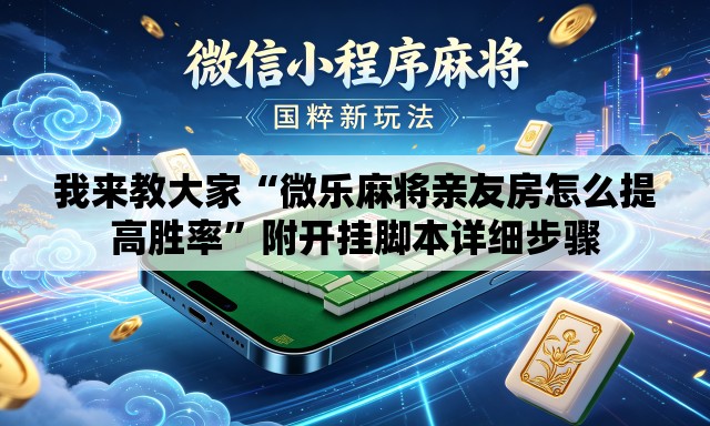 我来教大家“微乐麻将亲友房怎么提高胜率”附开挂脚本详细步骤