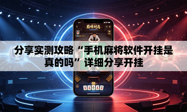 分享实测攻略“手机麻将软件开挂是真的吗	”详细分享开挂