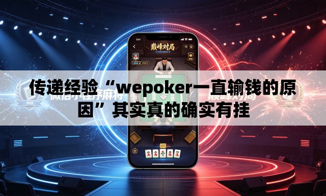 传递经验“wepoker一直输钱的原因	”其实真的确实有挂