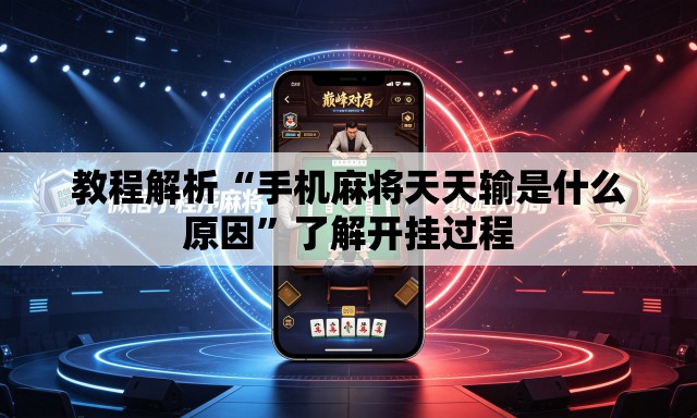教程解析“手机麻将天天输是什么原因”了解开挂过程