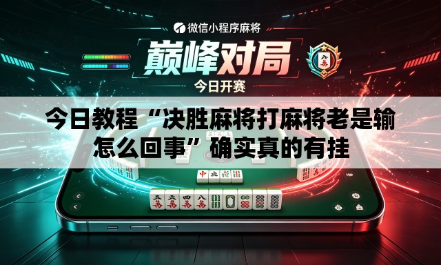 今日教程“决胜麻将打麻将老是输怎么回事	”确实真的有挂