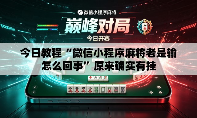 今日教程“微信小程序麻将老是输怎么回事”原来确实有挂