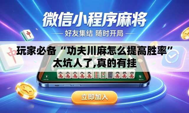 玩家必备“功夫川麻怎么提高胜率”太坑人了,真的有挂