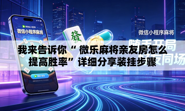 我来告诉你“ 微乐麻将亲友房怎么提高胜率”详细分享装挂步骤