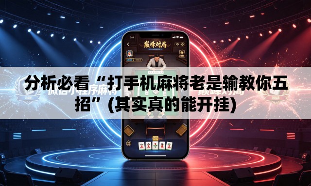 分析必看“打手机麻将老是输教你五招	”(其实真的能开挂)