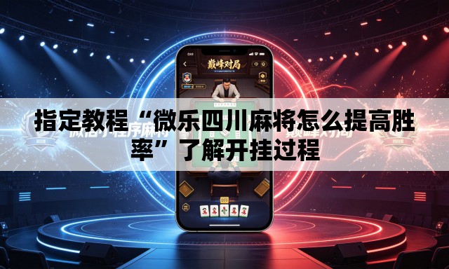 指定教程“微乐四川麻将怎么提高胜率	”了解开挂过程
