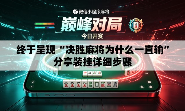 终于呈现“决胜麻将为什么一直输”分享装挂详细步骤