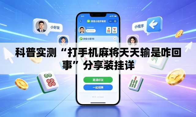 科普实测“打手机麻将天天输是咋回事	”分享装挂详