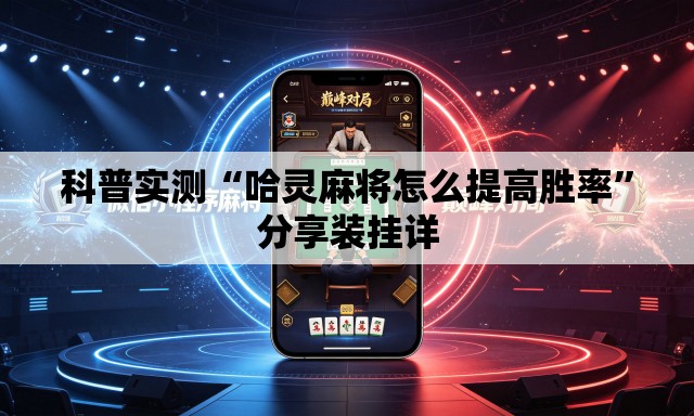 科普实测“哈灵麻将怎么提高胜率	”分享装挂详