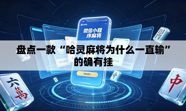 盘点一款“哈灵麻将为什么一直输”的确有挂