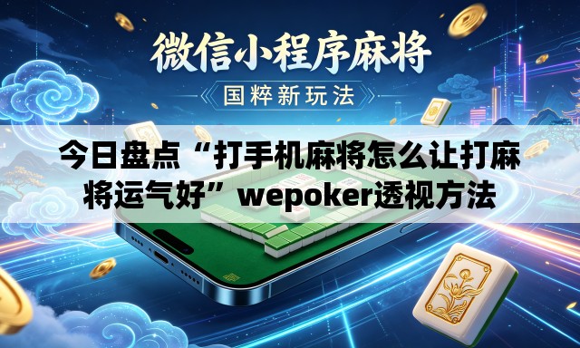 今日盘点“打手机麻将怎么让打麻将运气好”wepoker透视方法
