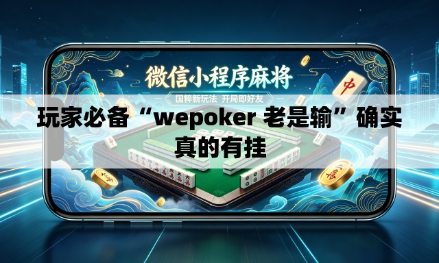 玩家必备“wepoker 老是输”确实真的有挂