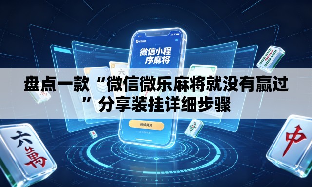 盘点一款“微信微乐麻将就没有赢过	”分享装挂详细步骤