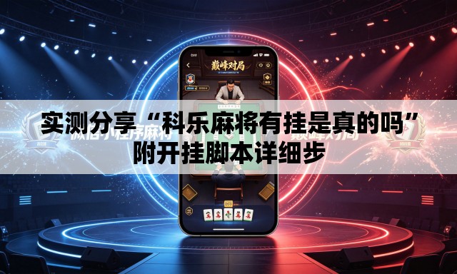 实测分享“科乐麻将有挂是真的吗	”附开挂脚本详细步