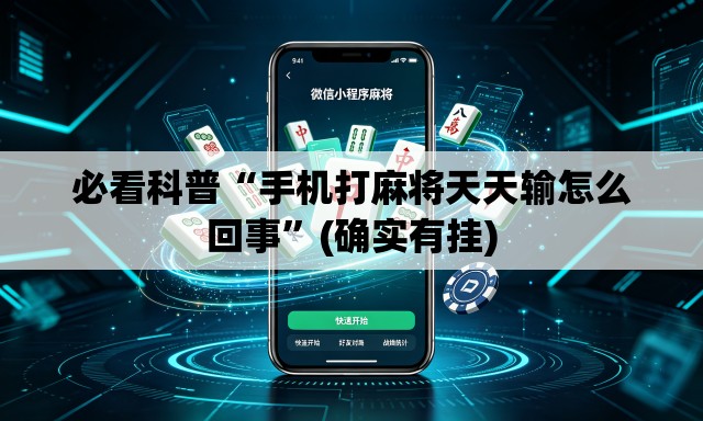 必看科普“手机打麻将天天输怎么回事”(确实有挂)