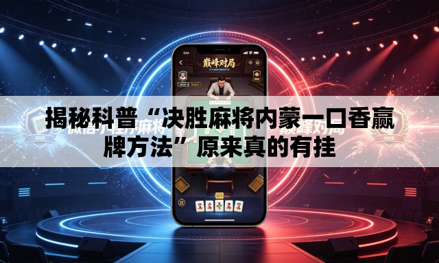 揭秘科普“决胜麻将内蒙一口香赢牌方法	”原来真的有挂