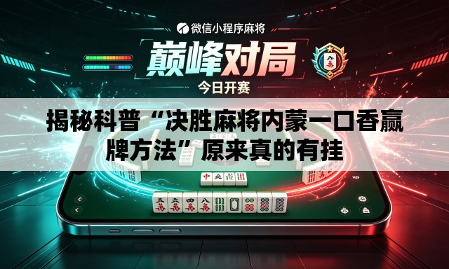 揭秘科普“决胜麻将内蒙一口香赢牌方法”原来真的有挂